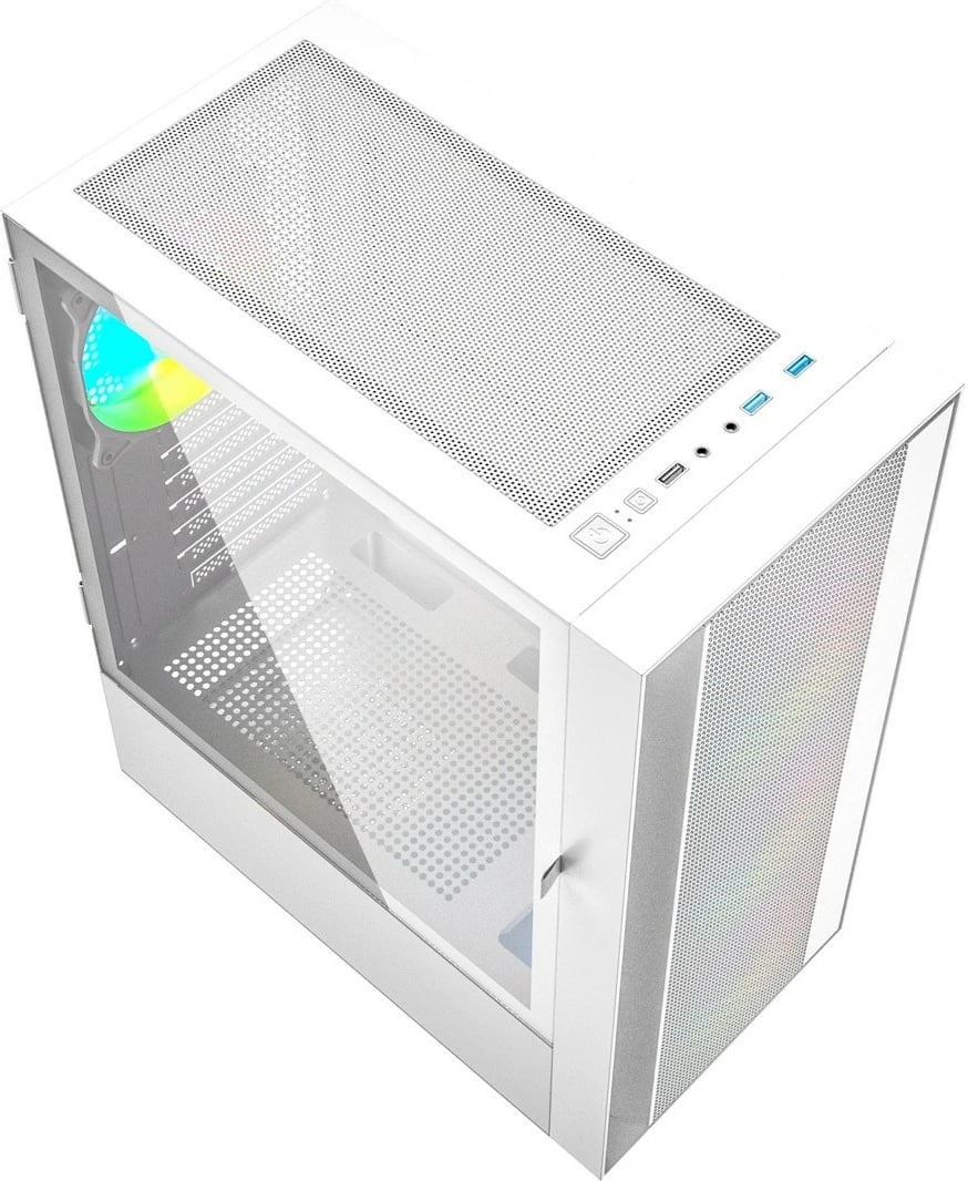 Kasë Gembird Fornax 4000 ARGB, Midi Tower, ATX/ITX/Micro ATX, e bardhë