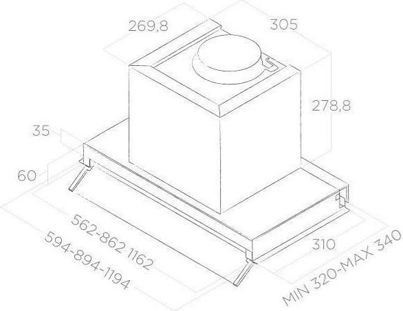 Okap Elica BOXIN LUX LX/IX/A/60, i integruar, inox, 60 cm