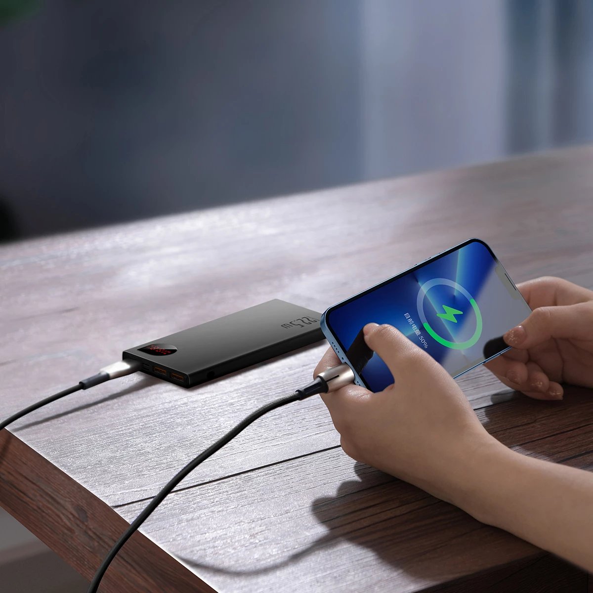 Powerbank Baseus Adaman Metal 10000mAh 22.5W, e zezë