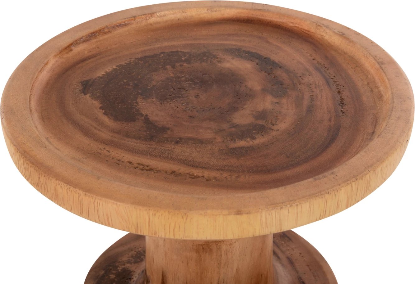 Tavolinë anësore BERMAL, dru SUAR, natyrale, Φ30x46H cm