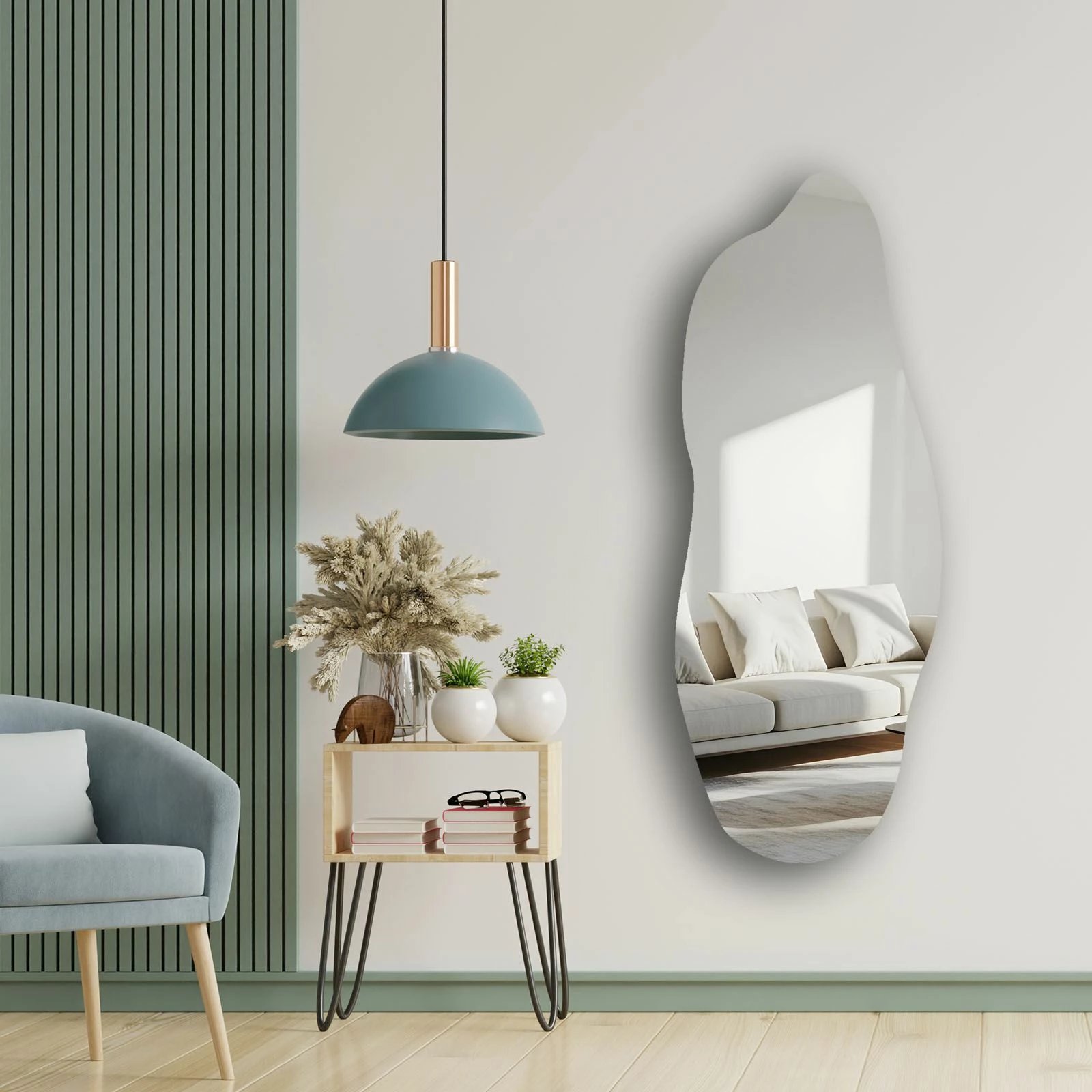 Pasqyrë dekorative Skye Decor, 52135Ayna-001, shumëngjyrëshe, 52x135cm