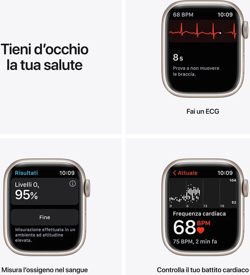 Smartwatch Apple Watch Series 7 Cell 41mm Starlight Aluminium/Starlight Sport Band