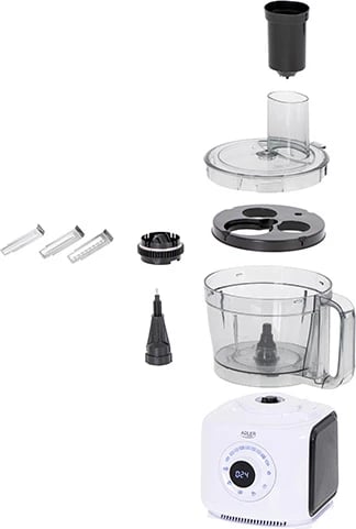 Robot kuzhine, Adler AD 4224, LCD 12-në-1, 1000W, tas 3.5L/2.0L, 7 shpejtësi 4 programe, bardhë/zezë