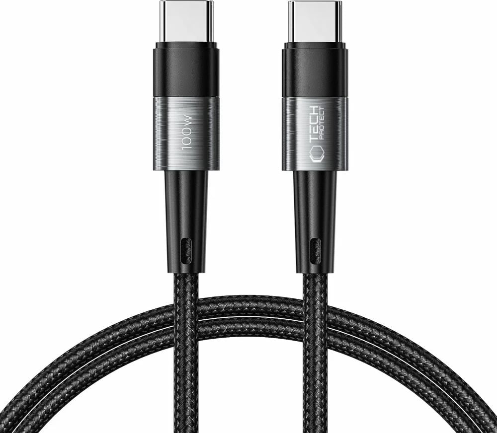 Kabllo USB-C/USB-C Tech-Protect UltraBoost 1m, 100W, Gri