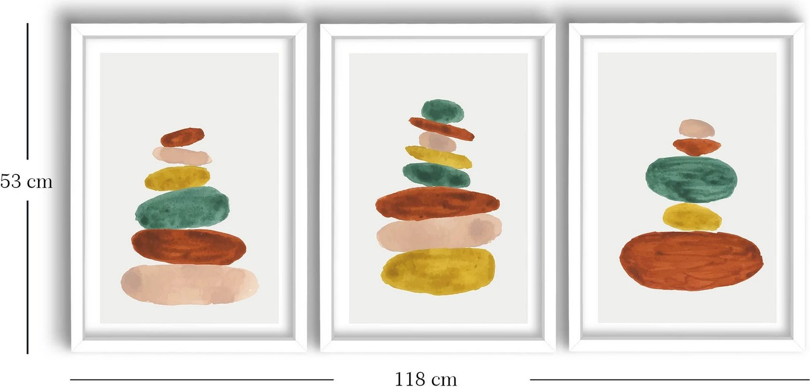 Pikturë dekorative me kornizë MDF (3 copë), Wallity, 3P3853NISCT-012