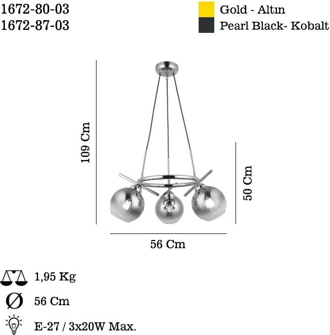 Llambadar Opviq, Bena, ngjyrë ari, 80-03