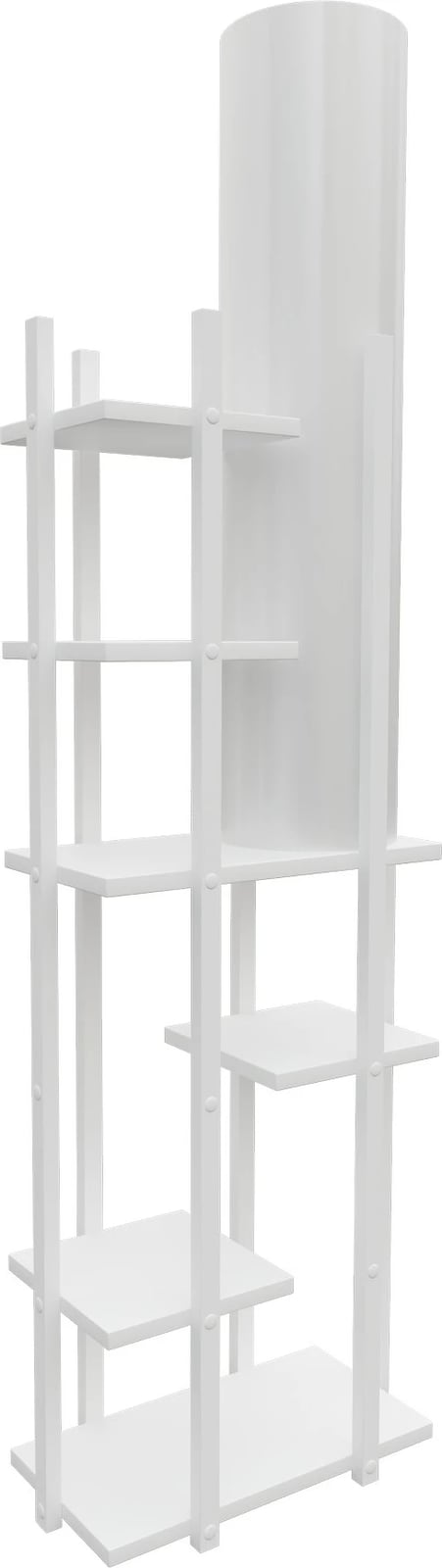 Llambë dyshemeje Opviq, Vogue - SMK, e bardhë, me rafte