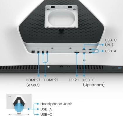 Monitor gaming BenQ EX321UX 32", 4K, IPS, 144Hz, 1ms, Mini LED, zi/bardhë