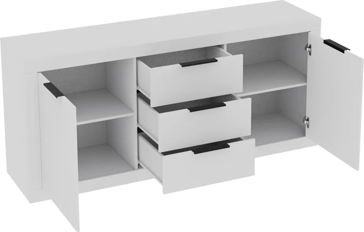 Komodë anësore Doha, ngjyrë e bardhë mat, 180x45x80.5cm