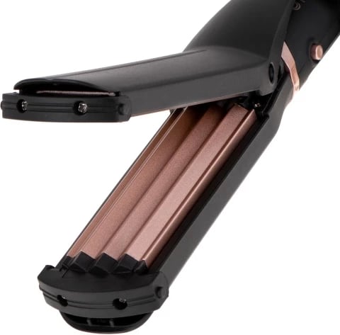 Set stilues flokësh 5-në-1, Adler Camry, CR 2024, 1200W, kordon rrotullues, ngjyrë e zezë/rozë metalike, set