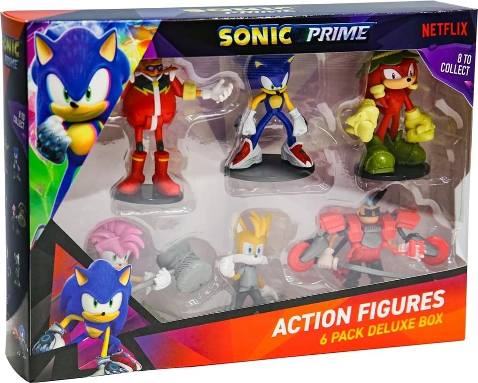 Figurina aksion Sonic Prime, P.M.I. Kids World, set 6 copë