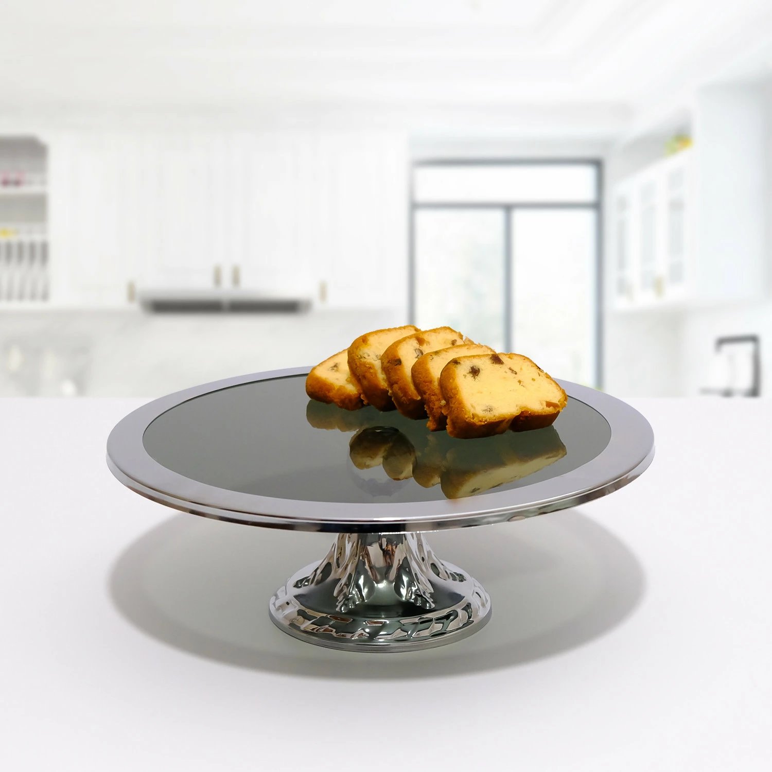 Pjatë ëmbëlsirash Hermia Concept, PLTN01, ngjyrë argjendi