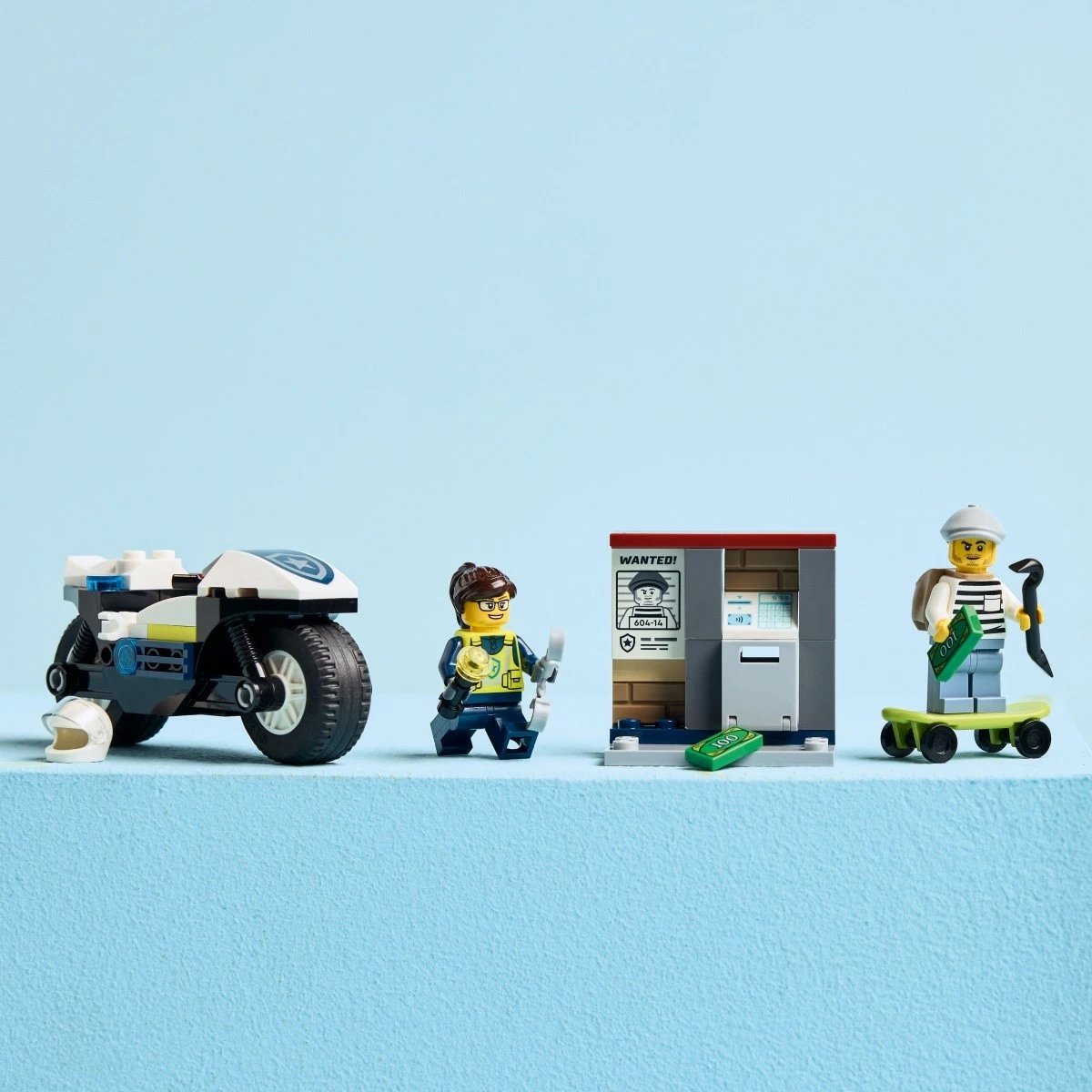 Set LEGO City Police Motorcycle Chase 60455, 65 pjesë, për fëmijë 4+