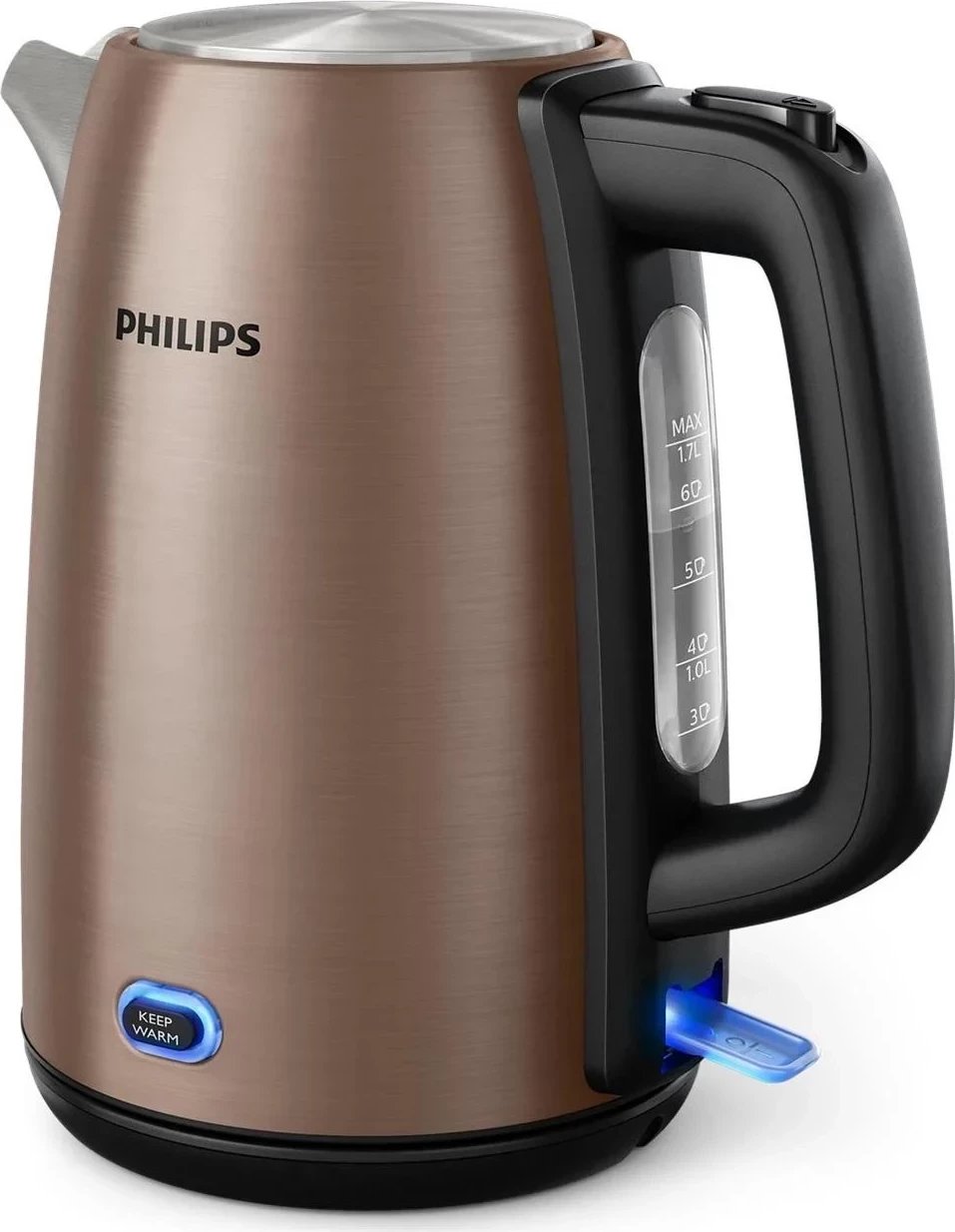 Çajnik elektrik Philips HD 9355/92, 1.7L, bakër