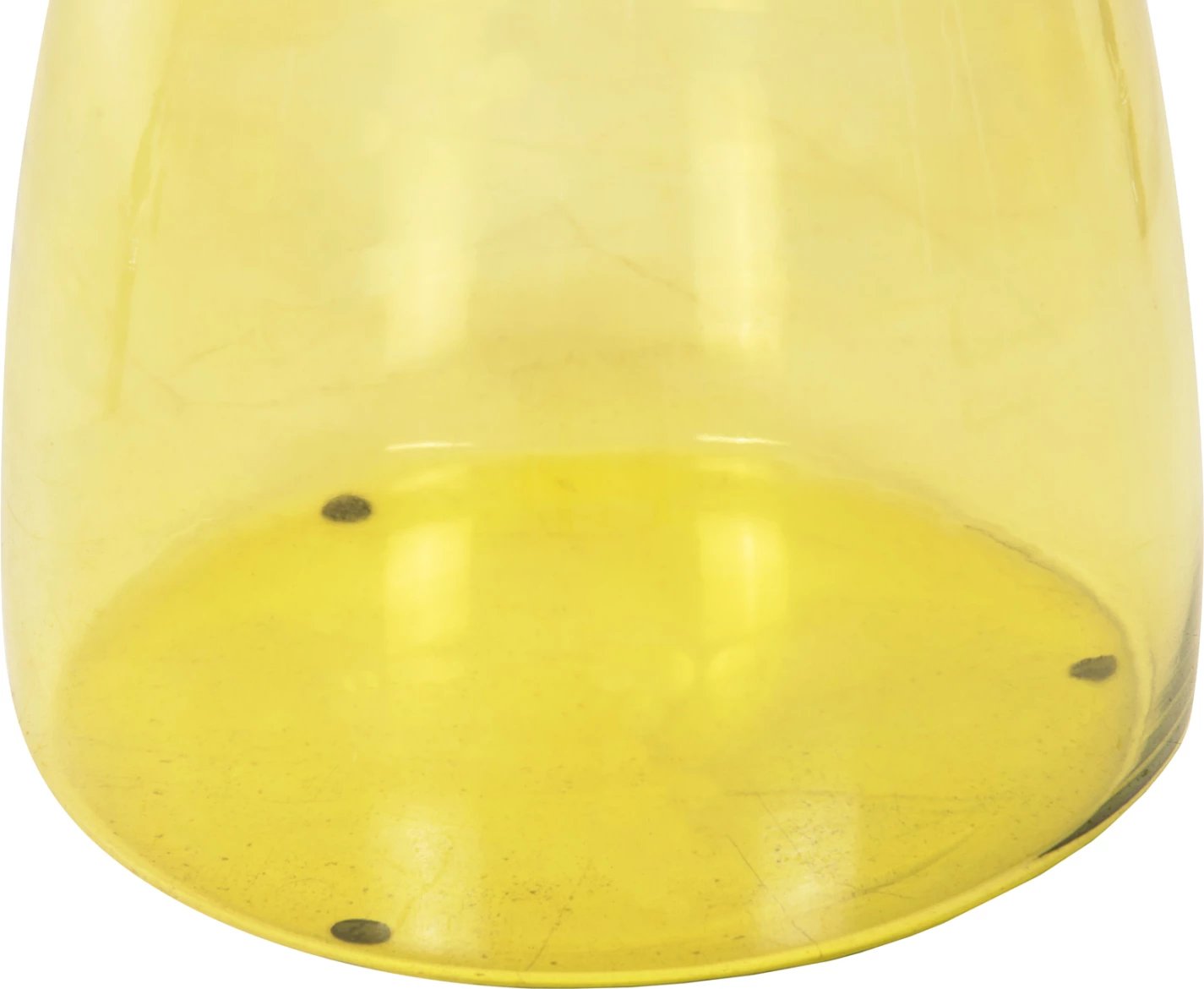 Tavolinë anësore RANE, bazë qelqi e gjelbër e lehtë, sipërfaqe metalike në ar, Φ36x47H cm