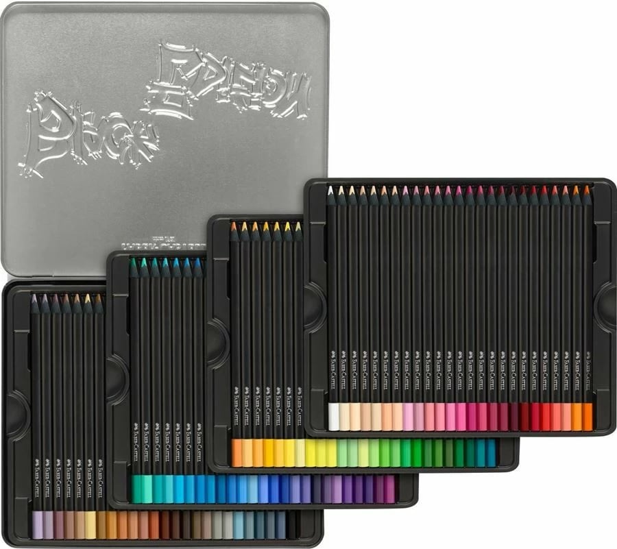 Set lapsa ngjyrues Faber-Castell 116490, 100 copë, ngjyra të përziera