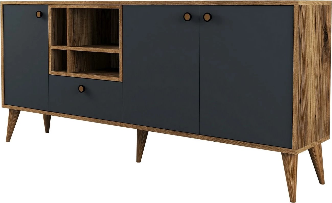 Konsol Napoli, ngjyrë antracit dhe arre