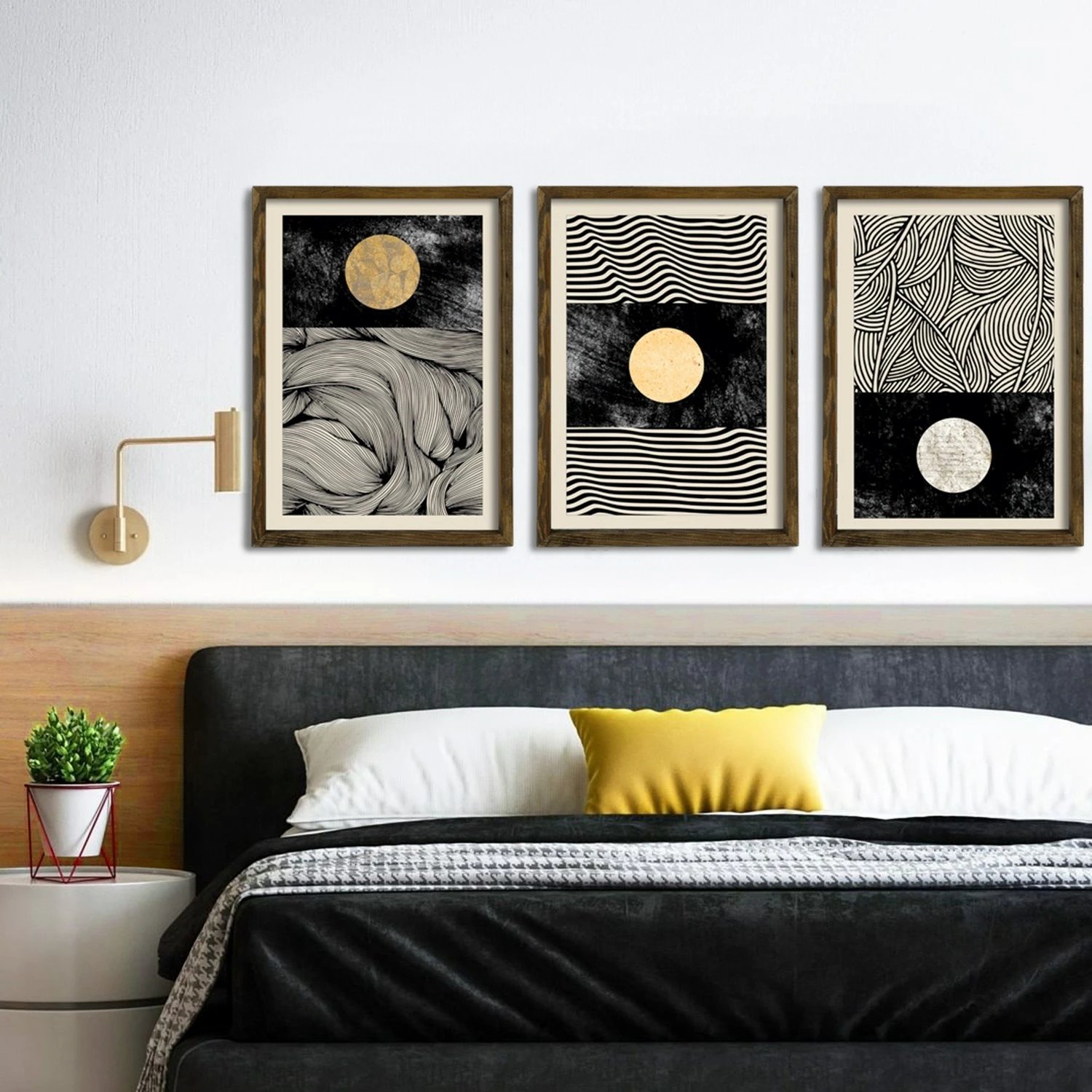 Pikturë dekorative me kornizë MDF (3 copë), Wallity, EMN017