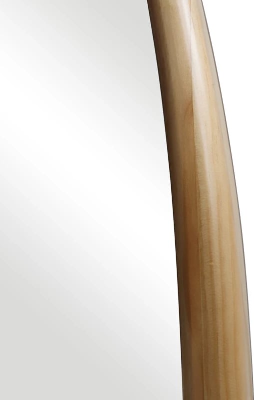 Pasqyrë ovale Marly, MDF, ngjyrë natyrale, 50.5x4x127cm