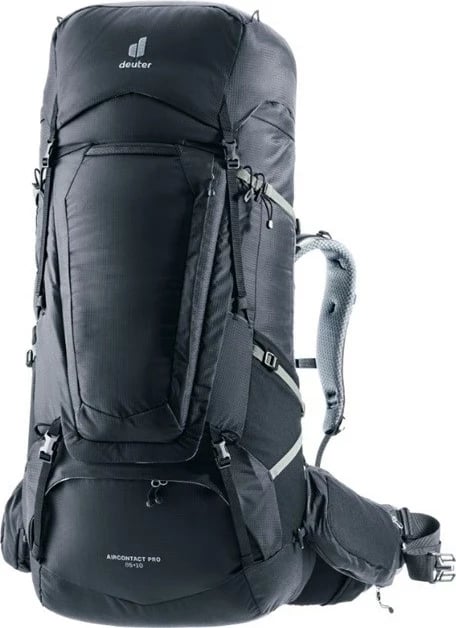 Çantë shpine Deuter Aircontact Pro 85+10, për hiking, Najlon, e zezë