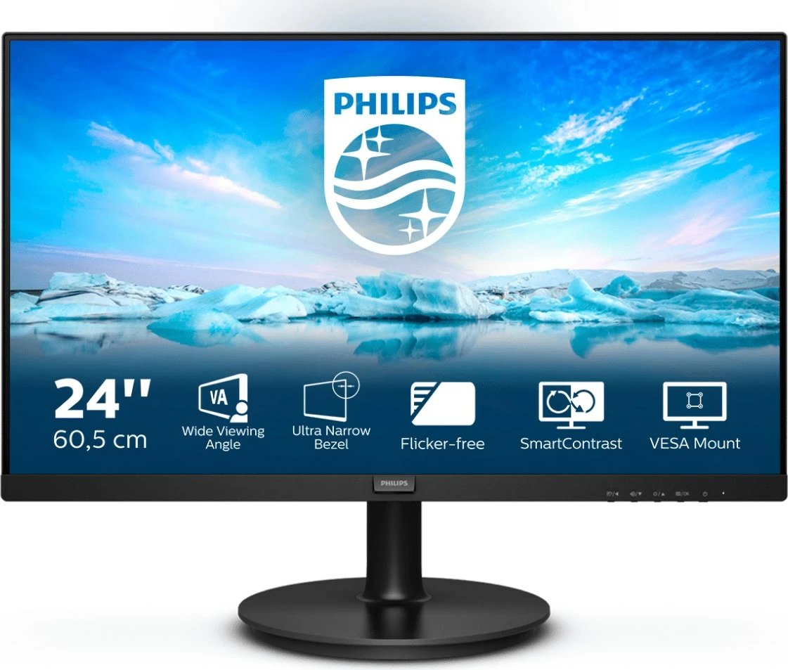 Monitor LED Philips V Line 241V8LA/00, 23.8", Full HD, i zi
