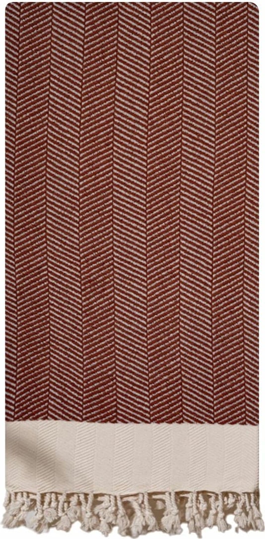 Peshqir plazhi Fouta Mijölnir, ngjyrë e kuqe tjegulle, Baliksirti