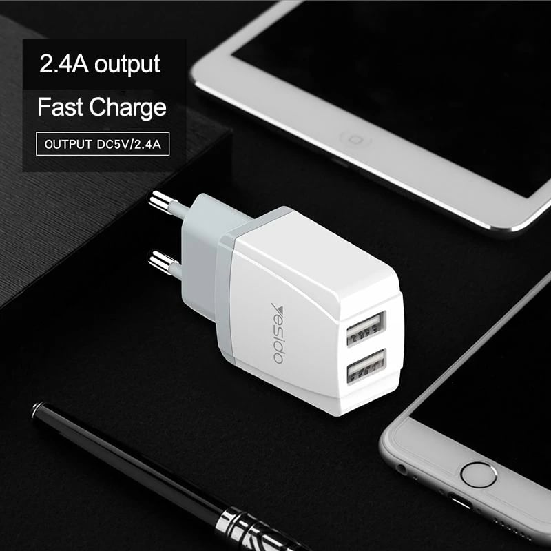 Mbushes Telefoni 230v Usb X2 5v-2.4a
