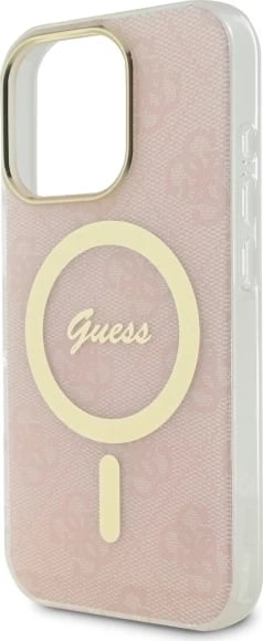 Mbështjellës Guess IML 4G MagSafe për iPhone 16 Pro Max, Rozë