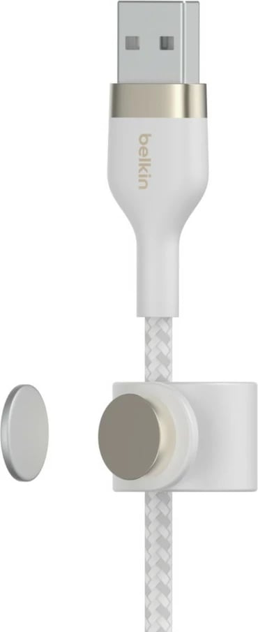 Kabllo Belkin CAA010BT1MWH, 1 m, USB A në USB C/Lightning, Bardhë