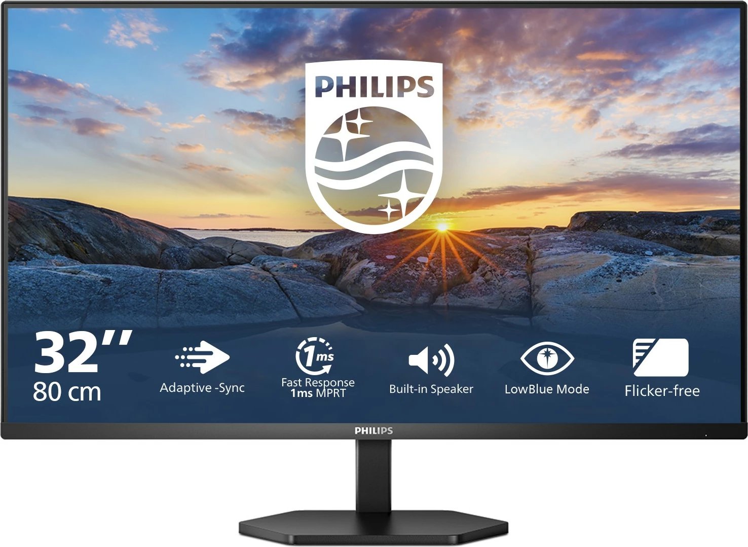 Monitor Philips 32E1N3100LA/00, 31.5 inç, Full HD, LCD, 1ms, i zi