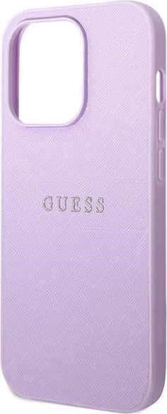 Mbështjellës Guess GUHCP14LPSASBPU për iPhone 14 Pro 6.1", Saffiano, vjollcë