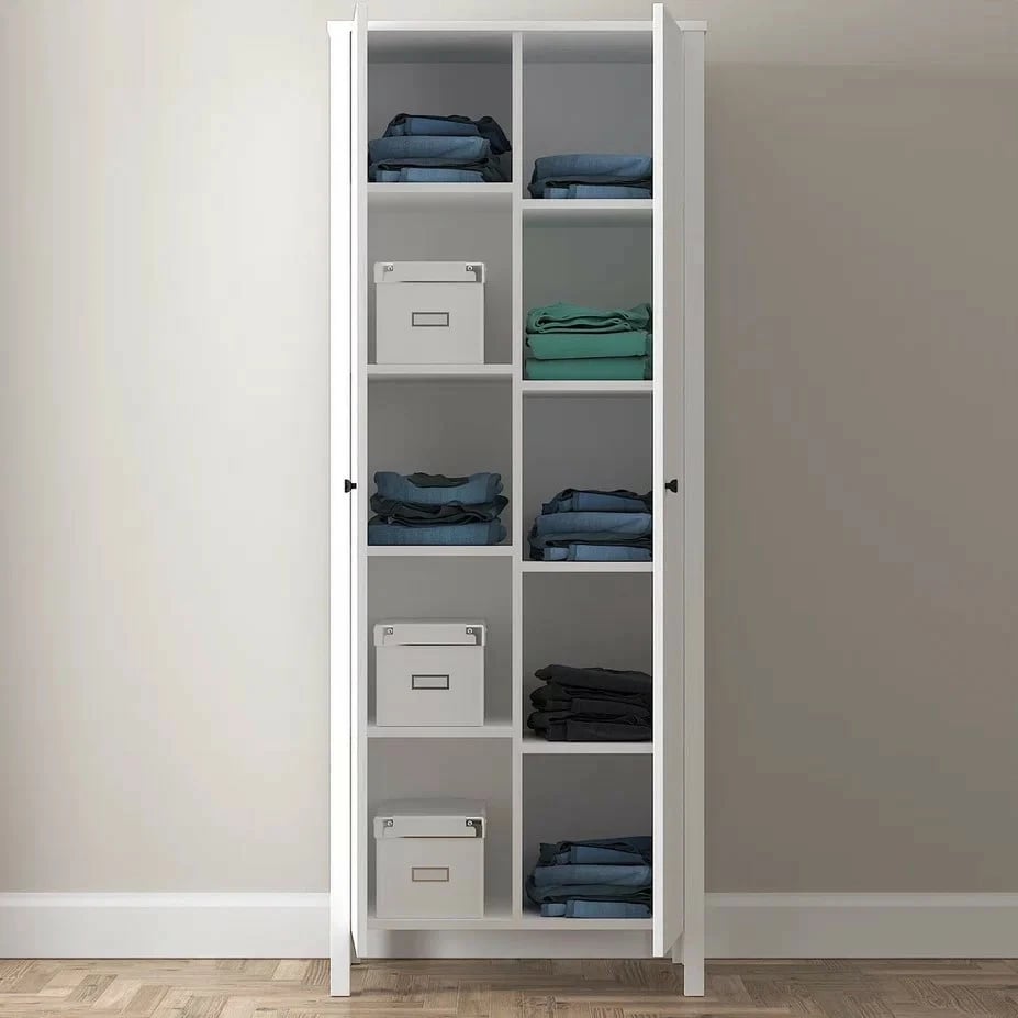 Dollap Hanah Home, FRN-10040, ngjyrë druri dhe e bardhë