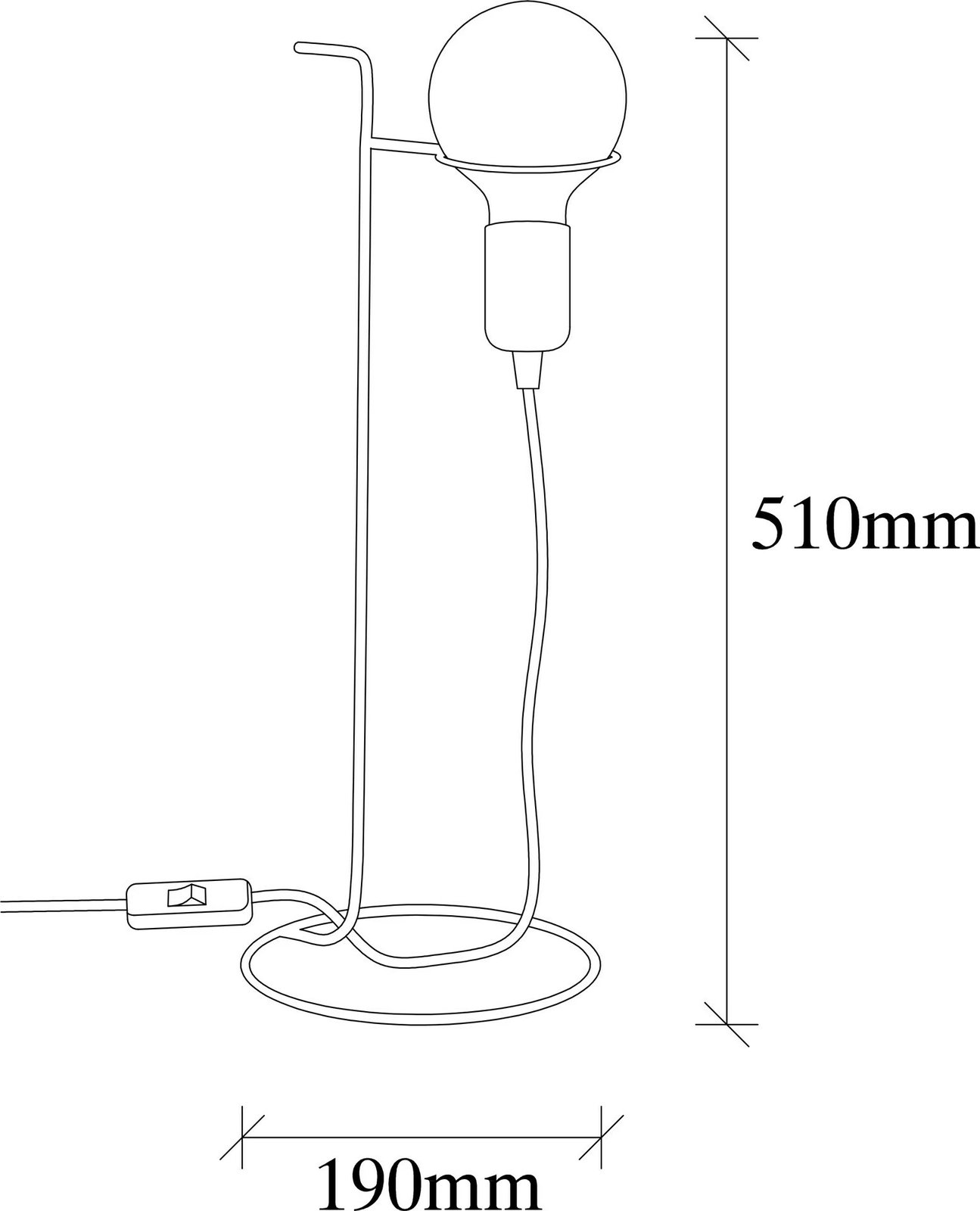 Llambë tavoline Opviq, Pota - 3673, krom