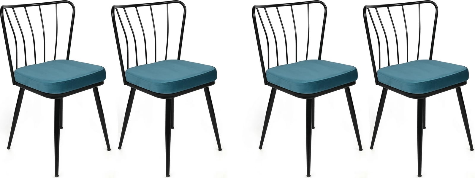 Set karrigesh (4 copë), Skye Decor, Yıldız-952 V4, blu e zezë