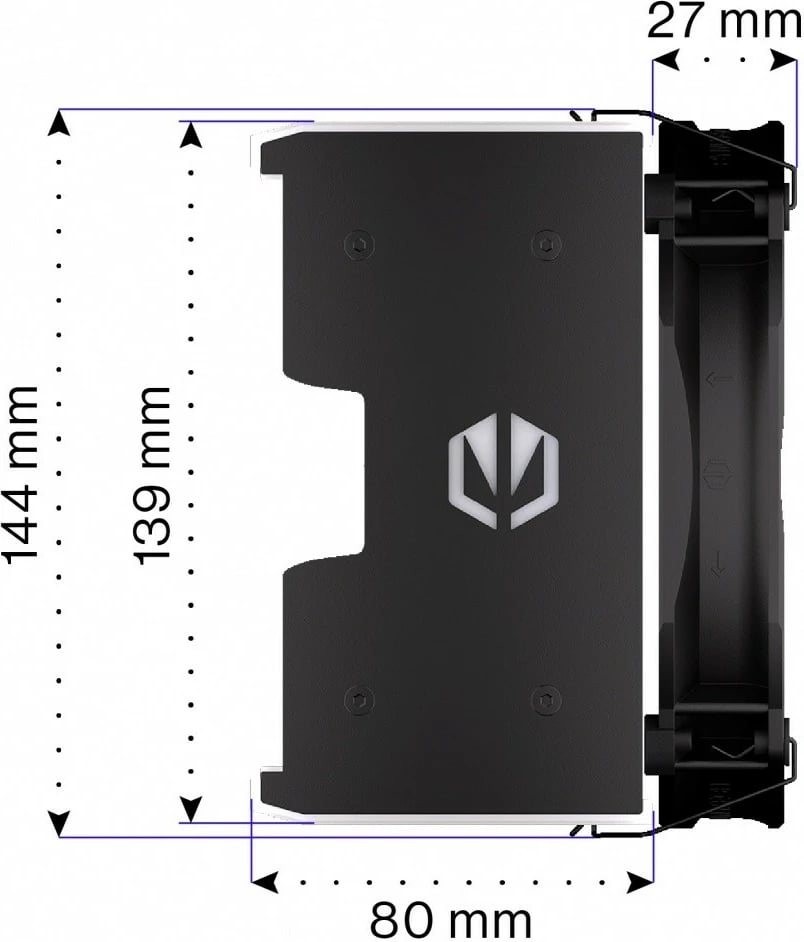Ftohës CPU Endorfy Fortis 5 Black ARGB EY3A014, me ndriçim ARGB, i zi Ftohës CPU Endorfy Fortis 5 Black ARGB EY3A014, me ndriçim ARGB, i zi