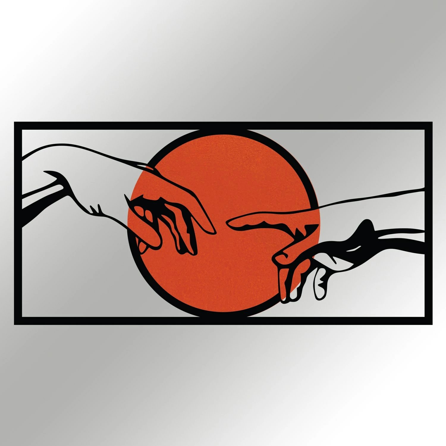 Aksesor dekorativ muri prej metali Wallity, Genesis, shumëngjyrësh, 120x58cm