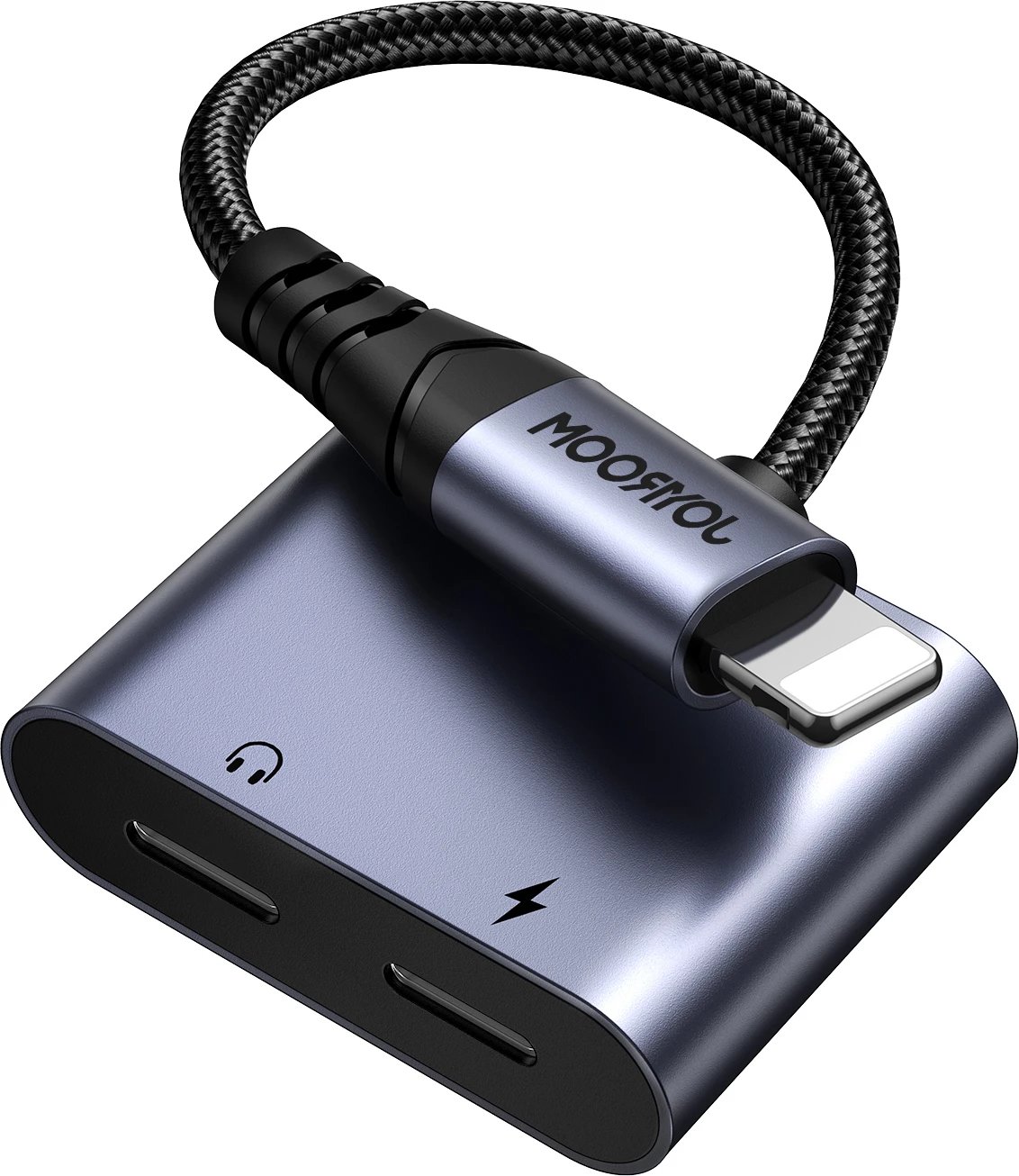Adapter Lightning Joyroom SY-L02 2-në-1 me DAC, i zi