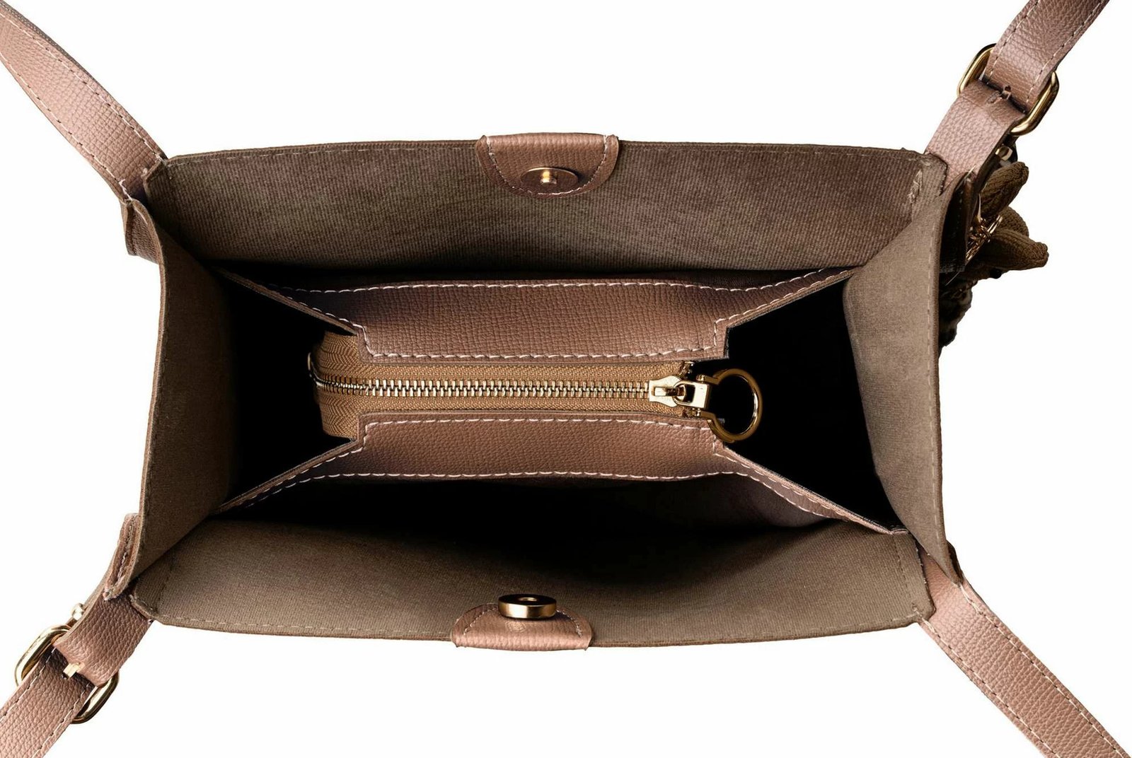 Çantë tote Lucky Bees, ngjyrë mink e errët, 28x10x31cm