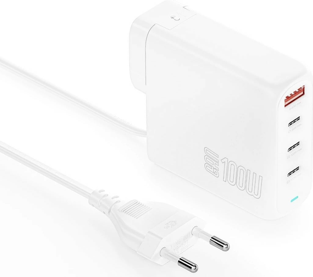 Karikues universal 4smarts 545100, 100W, 3 USB-C, 1 USB-A, i brendshëm, AC