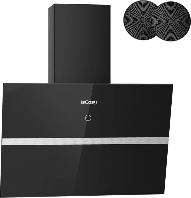 Aspirator kuzhine IsEasy TV1360D4-CC-I2, 60 cm, panel me prekje, 524 m³/h, xham i temperuar, i zi Aspirator kuzhine IsEasy TV1360D4-CC-I2, 60 cm, panel me prekje, 524 m³/h, xham i temperuar, i zi