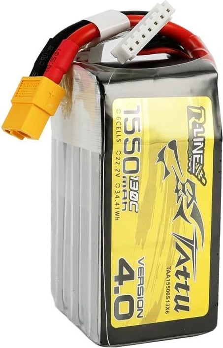 Bateri Tattu R-Line 4.0, 1550mAh, 22.2V, 130C, 6S1P, XT60