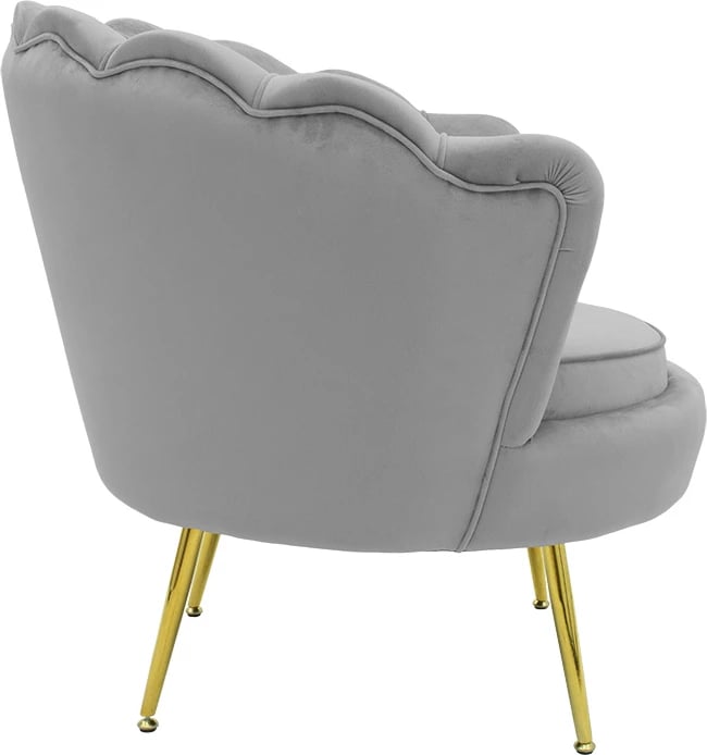 Fotel Daimon kadife gri-ari 79x74x78cm