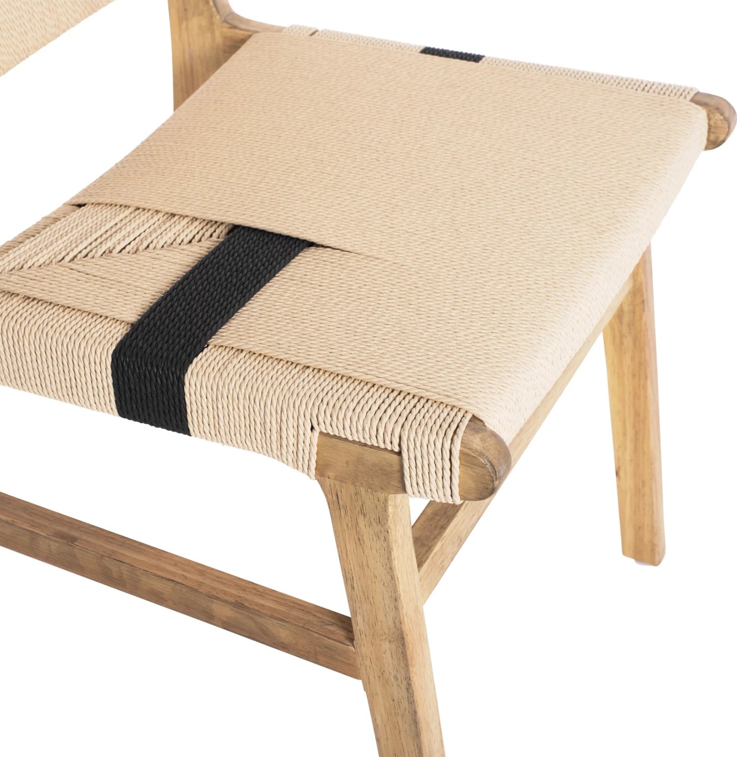 Karrige relaksuese, dru gome dhe litar, ngjyrë natyrale rustike, 50x60x88H cm, FH9323.01, set prej 2 copë