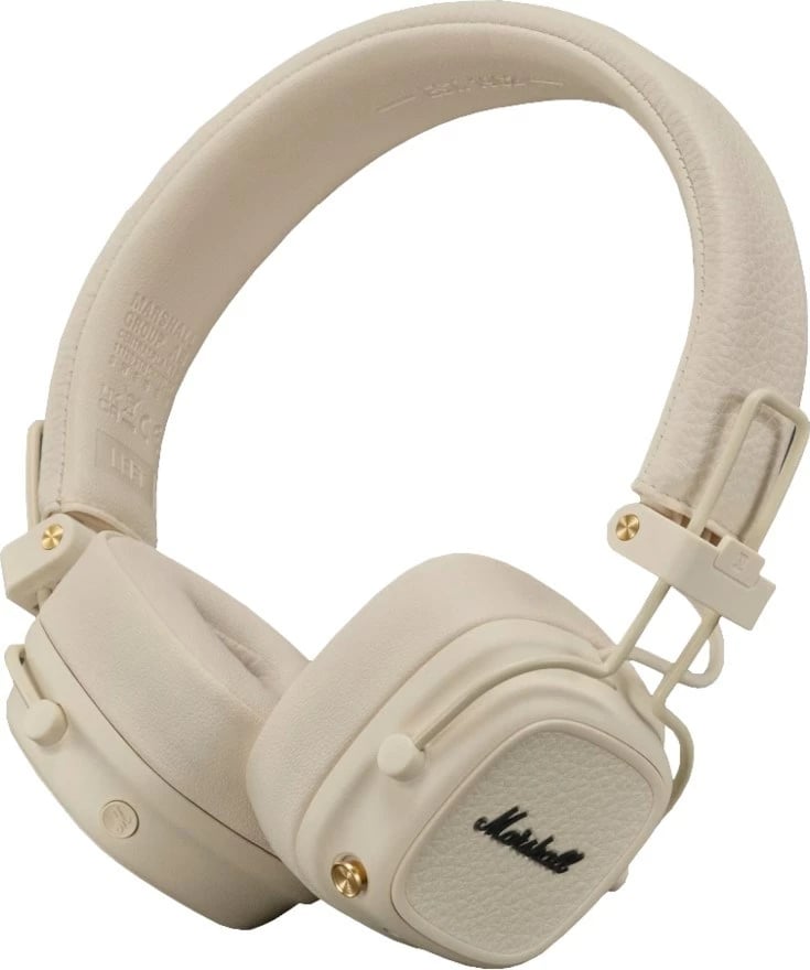Kufje wireless Marshall Major V, Bluetooth 5.3, Cream