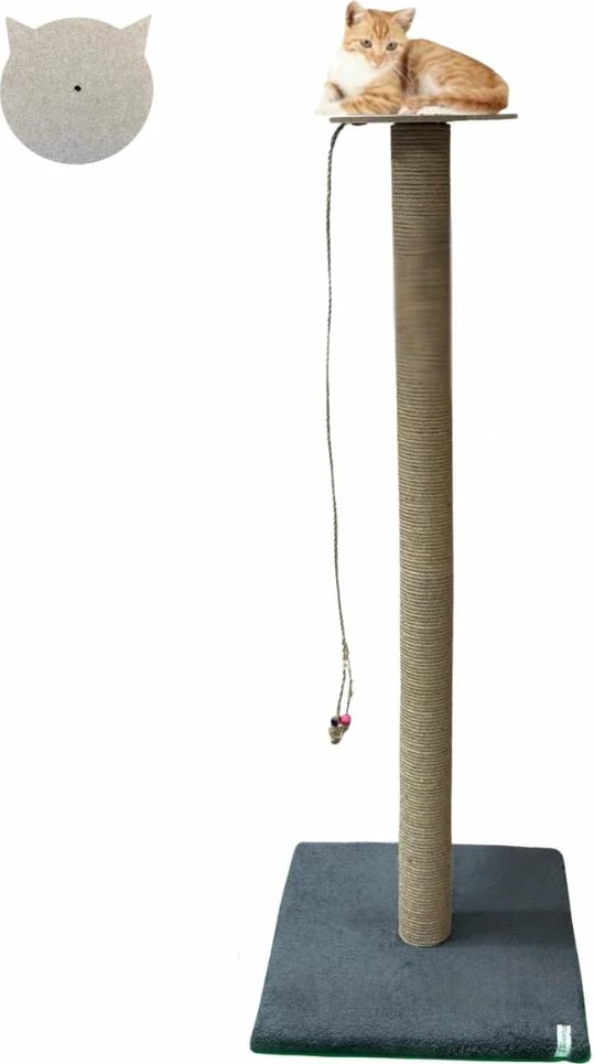 Dërrasë gërvishtëse për mace, ngjyrë antracit, Axel, Paws & Whiskers, 103x37.5x37.5cm