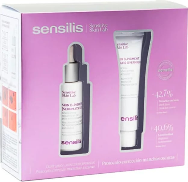 Set për kujdes të fytyrës Sensilis Dark Spot Protocol unisex, 2 copë