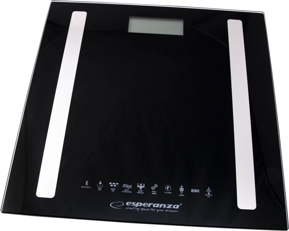 Peshore trupi diagnostike, Esperanza B.FIT EBS016K, 8-n-1, Bluetooth, deri 180 kg, 300x300 mm, 8 përdorues, e zezë