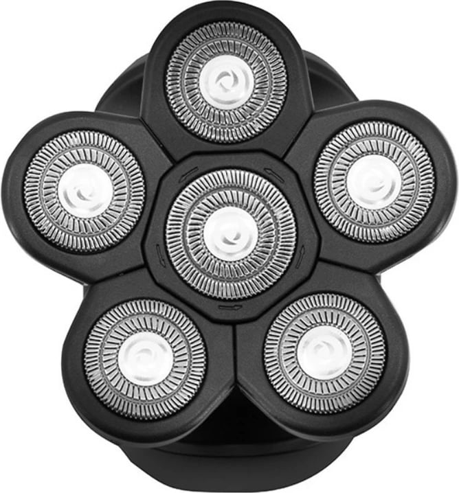 Makinë rroje për kokë, Lafe MasterSmooth, 6 koka fleksibile, IPX6, përdorim i thatë & i lagësht, bateri 60 min, me trymer për hundë, e zezë