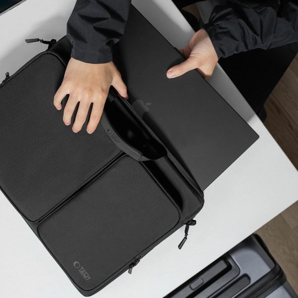 Çantë për laptop Tech-Protect Defender, 17", e zezë