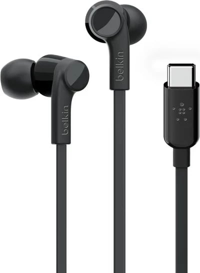 Kufje Belkin ROCKSTAR me tela, USB Type-C, të zeza